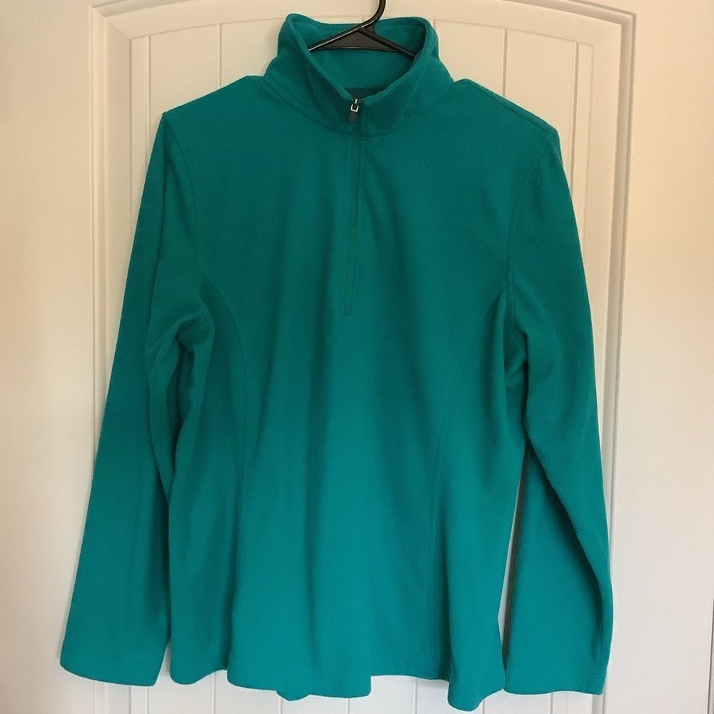 Lands End‎ Teal Green Fleece Pullover 🏕💖